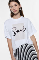 T-shirt maniche corte con stampa smile IMPERIAL