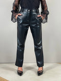 Pantalone trombetta in ecopelle Tensione In