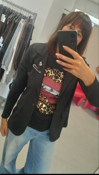 Giacca manica 3/4 nera