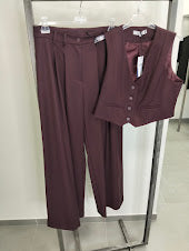 Pantalone palazzo bordeaux PLEASE