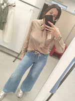 Jeans palazzo con cinturino TENSIONE IN
