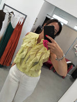 Camicia senza maniche con rouches
