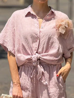 Camicia ampia in lino Tensione In