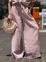 Pantalone gamba ampia con coulisse Tensione In