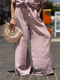 Pantalone gamba ampia con coulisse Tensione In