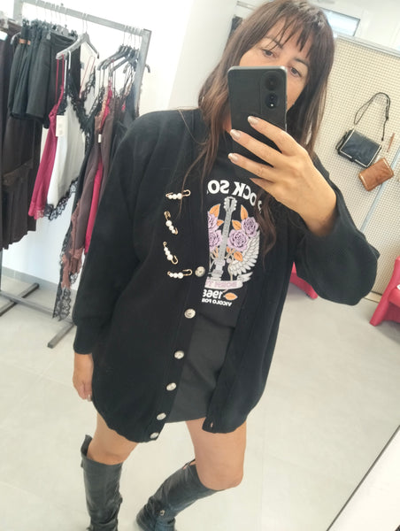 Cardigan lungo con spille Vicolo