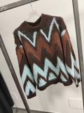 Maglioncino chevron BROWN TENSIONE IN