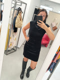 Mini dress in velluto Tensione In NERO