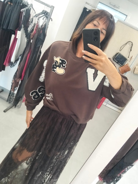 Felpa con patch Vicolo