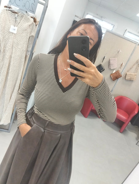 T shirt manica lunga righe