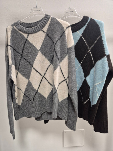 Maglioncino intarsio rombi TENSIONE IN