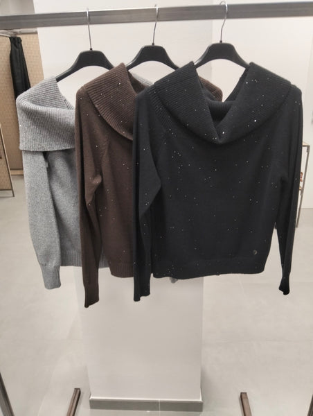 Maglioncino collo morbido con punti luce