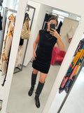 Mini dress in velluto Tensione In NERO