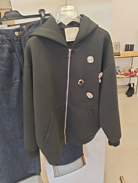 Felpa con cappuccio e spille removibili Tensione In