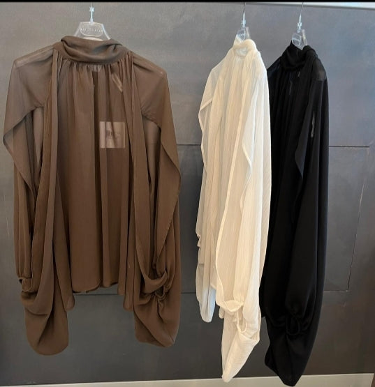 Camicia con manica aperta e ampia Tensione In